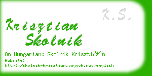 krisztian skolnik business card
